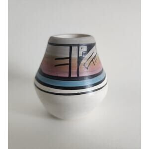 Handmade Southwest Mini Pottery Vase Signed Vargo – 2.75" Tall